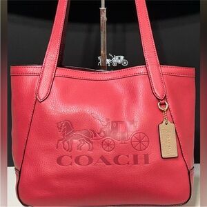 COACH Horse and Carriage Embossed Leather Tote Bag